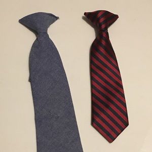 Toddler boy clip-on ties